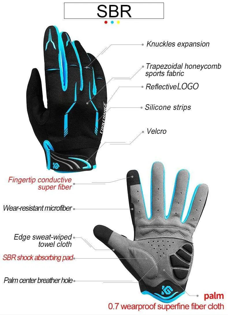 10 Colors Winter Women Men's Cycling Gloves Full Finger with GEL Pad  Shockproof MTB Mountain Bike Bicycle Gloves