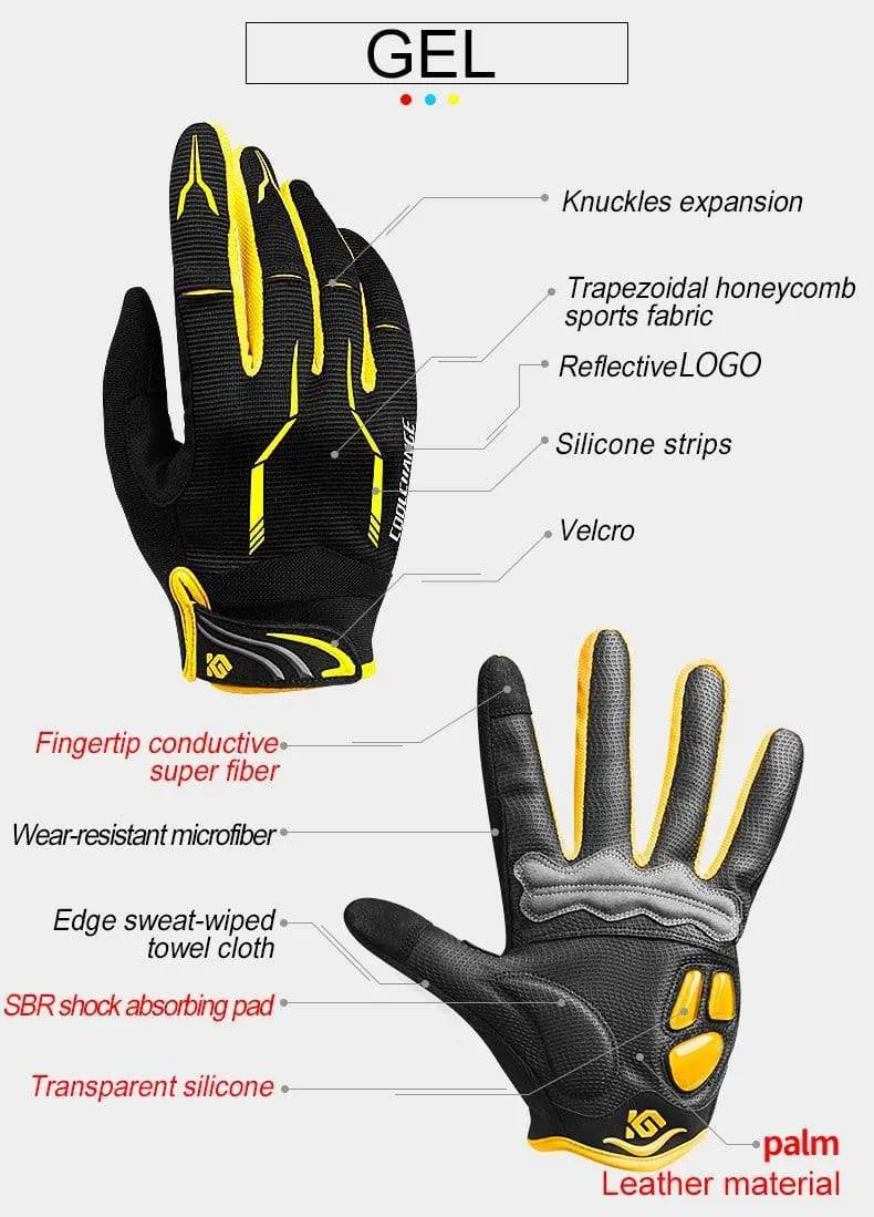 10 Colors Winter Women Men's Cycling Gloves Full Finger with GEL Pad  Shockproof MTB Mountain Bike Bicycle Gloves