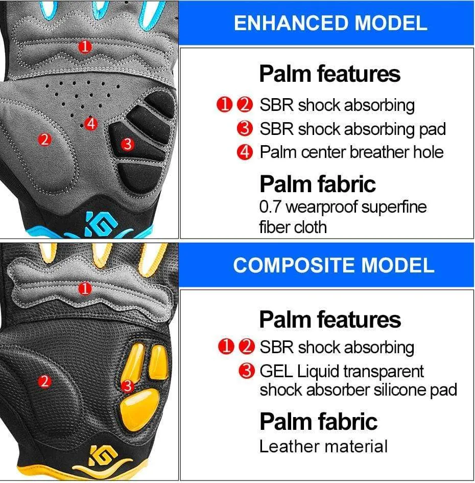 10 Colors Winter Women Men's Cycling Gloves Full Finger with GEL Pad  Shockproof MTB Mountain Bike Bicycle Gloves