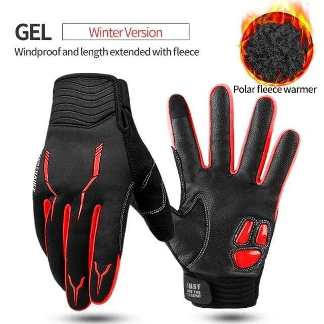 10 Colors Winter Women Men's Cycling Gloves Full Finger with GEL Pad  Shockproof MTB Mountain Bike Bicycle Gloves