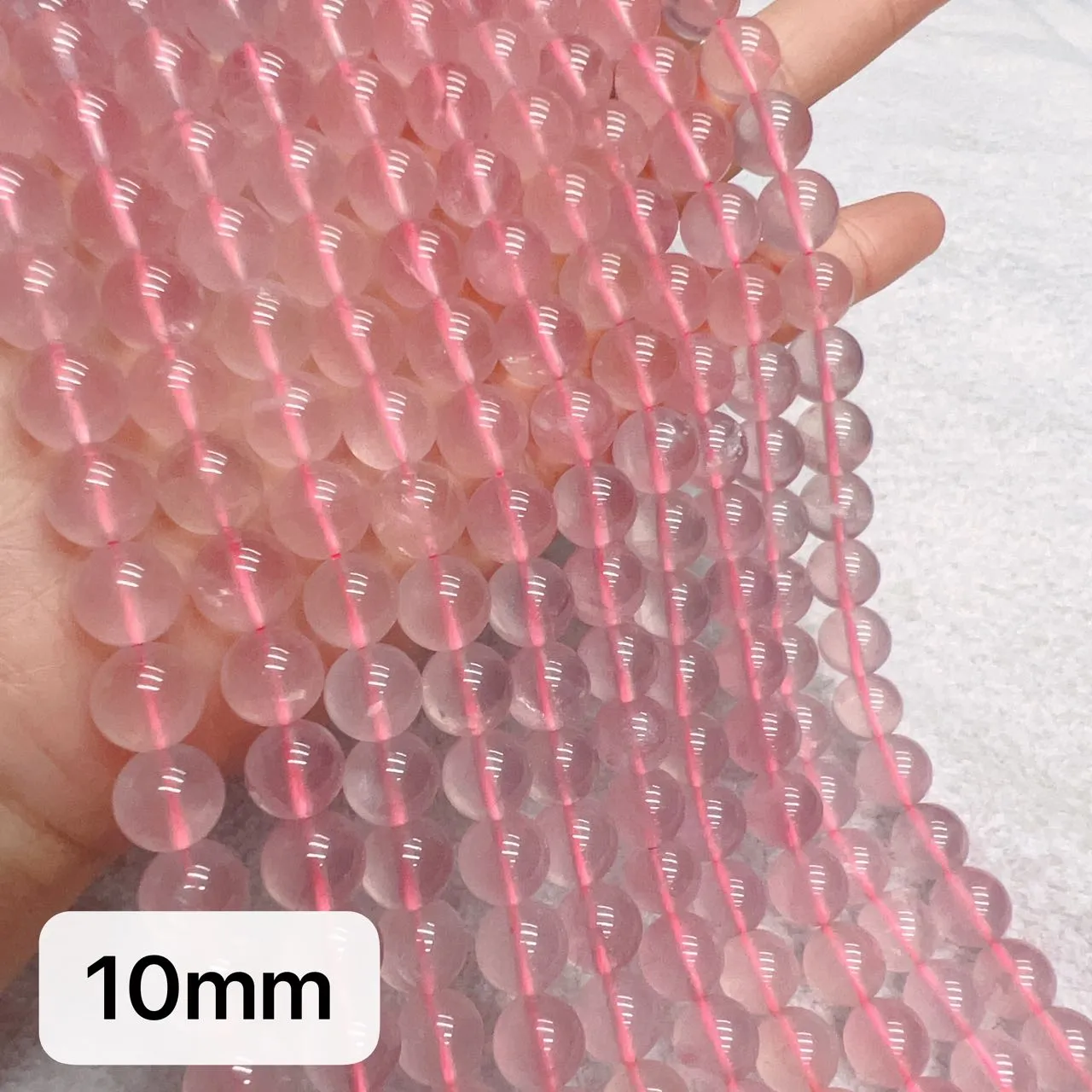 6mm 8mm 10mm Best Quality in Strands Natural Mozambique Rose Quartz Round Beads for DIY Jewelry Projects