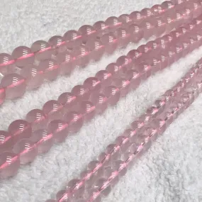 6mm 8mm 10mm Best Quality in Strands Natural Mozambique Rose Quartz Round Beads for DIY Jewelry Projects