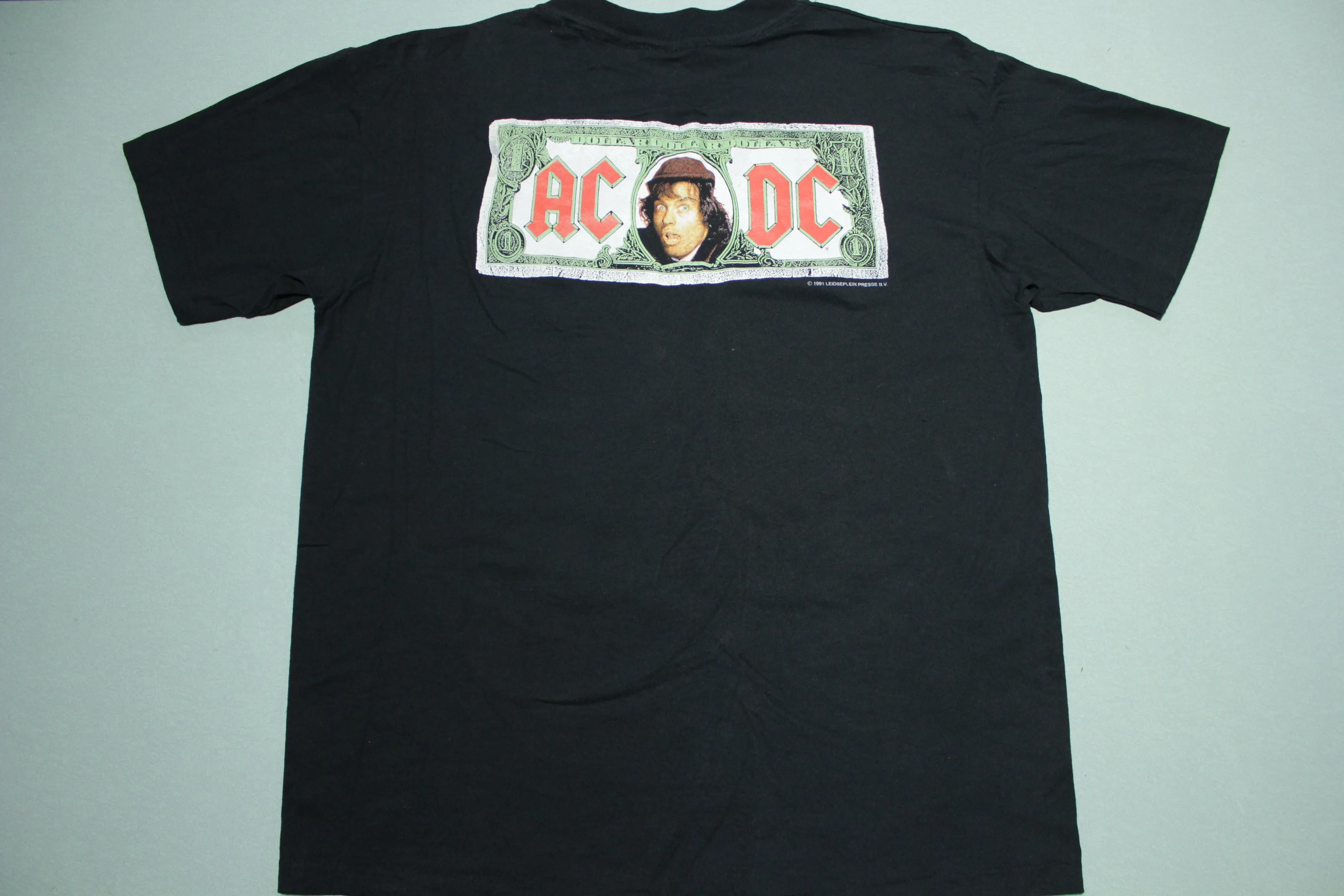 AC/DC Money Talks Vintage 90's 1991 Giant Tag Angus Single Stitch USA Deadstock T-Shirt