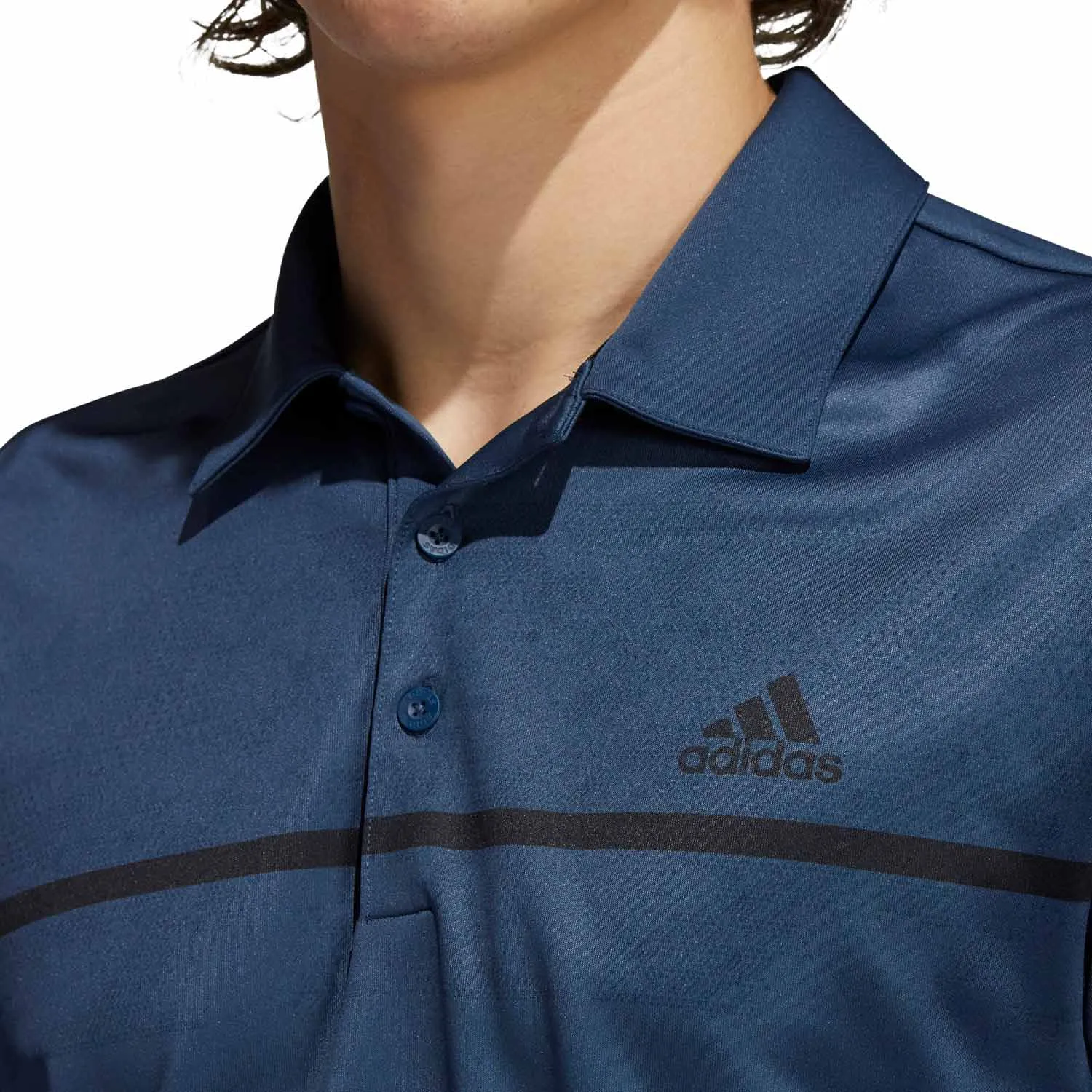 adidas Golf Chest Print Polo Shirt - Crew Navy