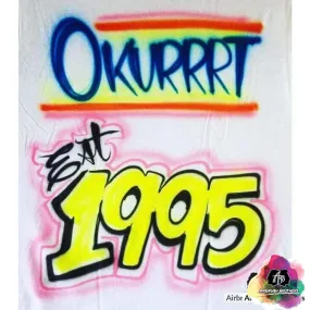 Airbrush Est. 90's Shirt Design