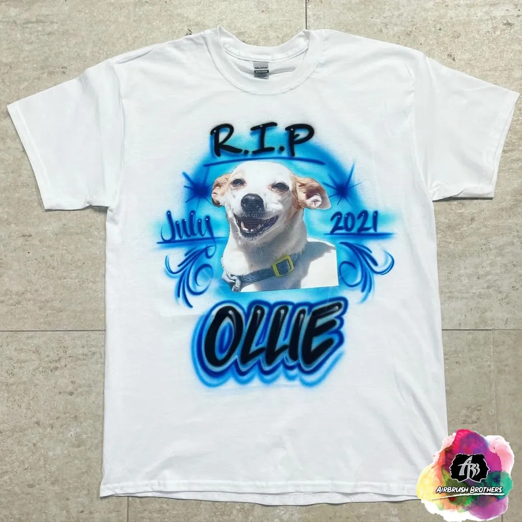 Airbrush R.I.P Pet Shirt Design