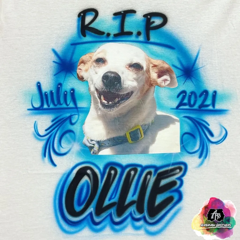 Airbrush R.I.P Pet Shirt Design