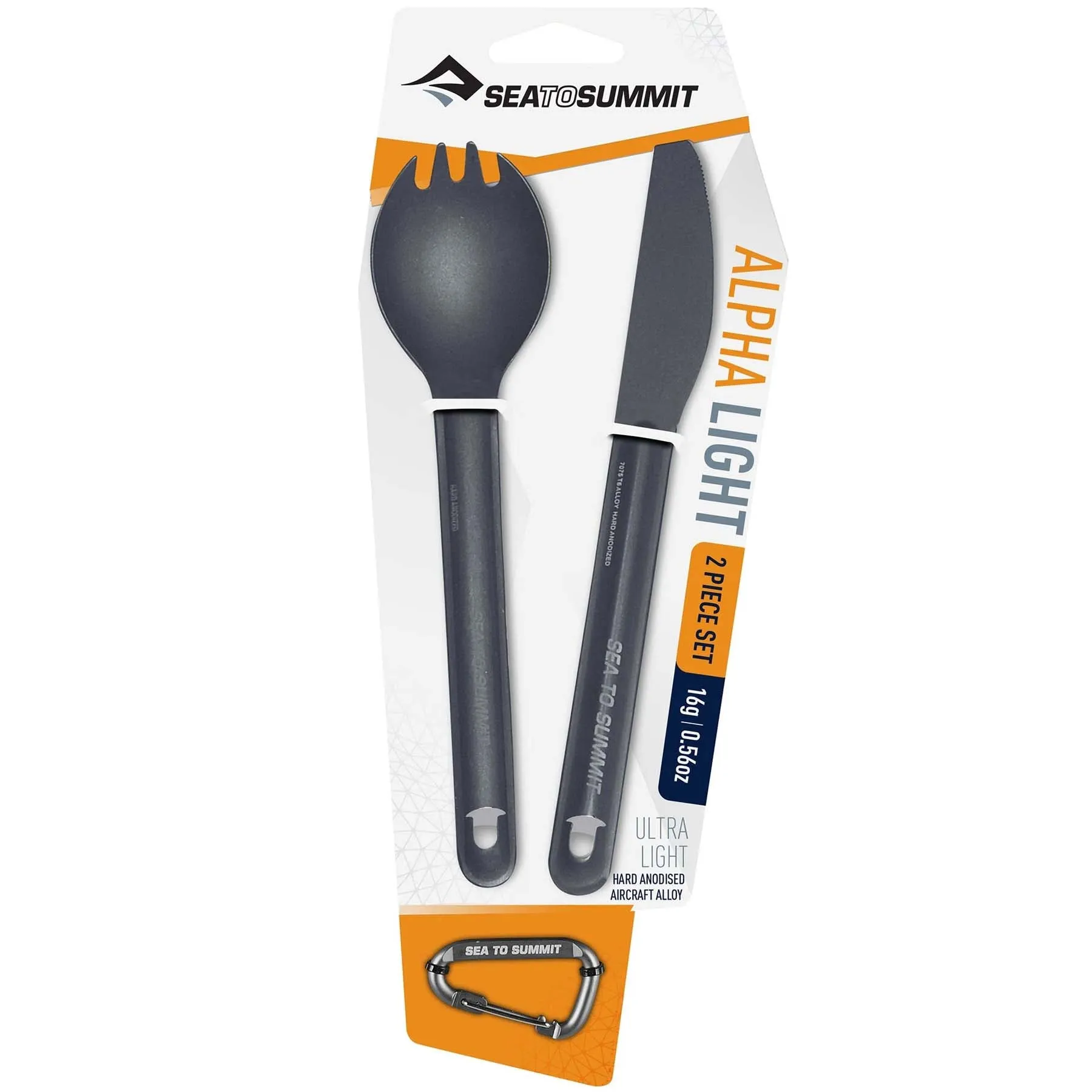 Alpha Light 2 Piece Spork & Knife Set