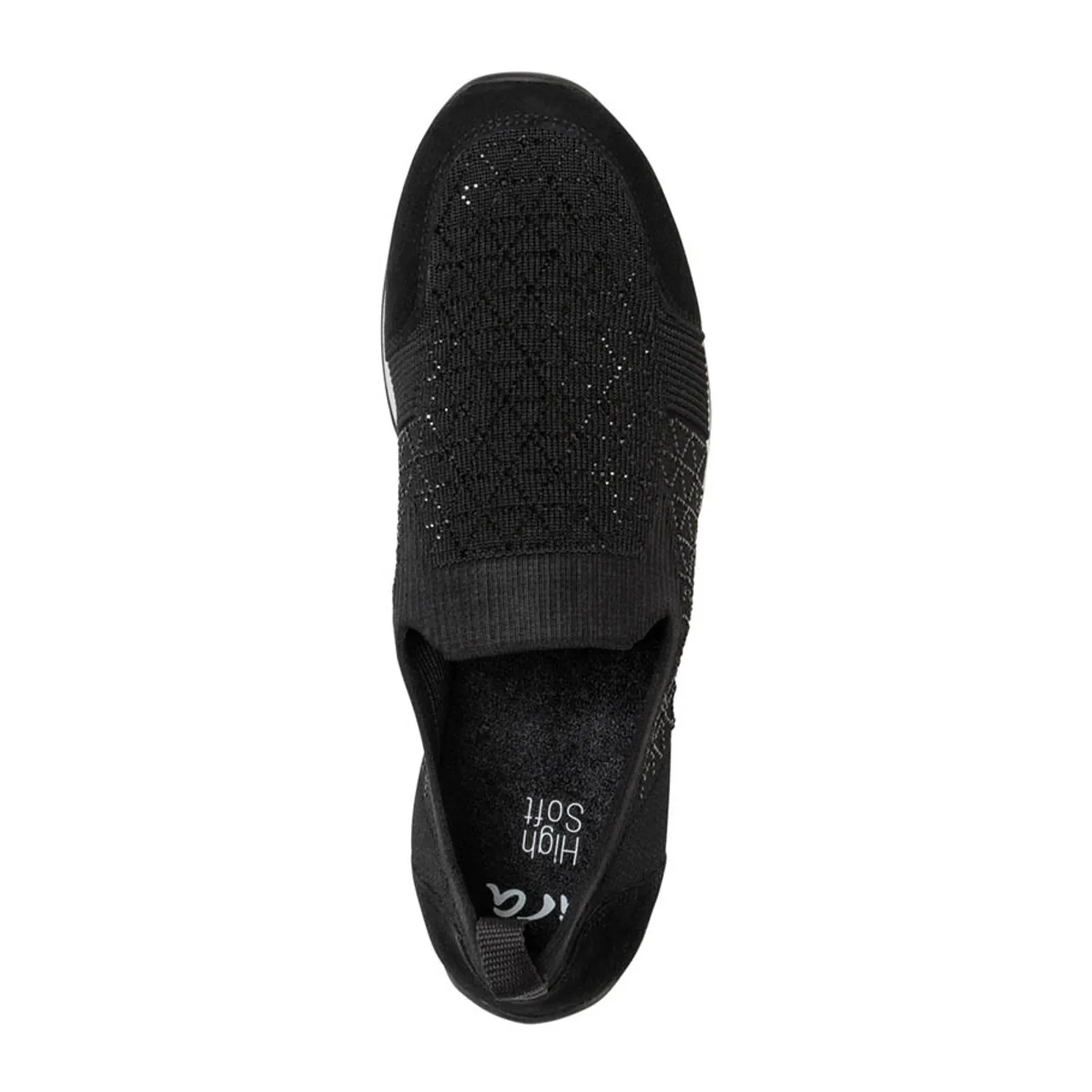 Ara Layton 3 Slip-On (Women) - Black Wovenstretch Suede