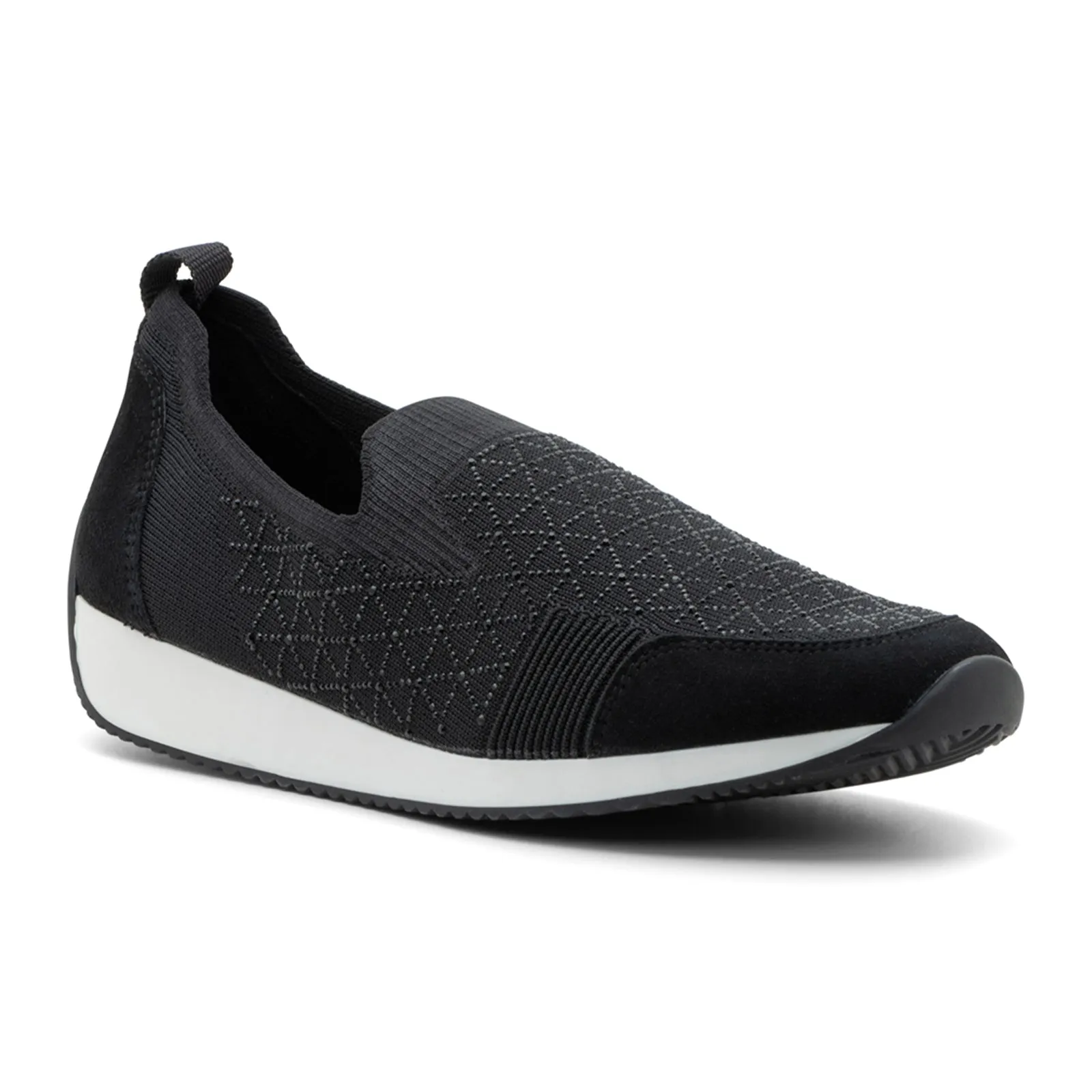 Ara Layton 3 Slip-On (Women) - Black Wovenstretch Suede