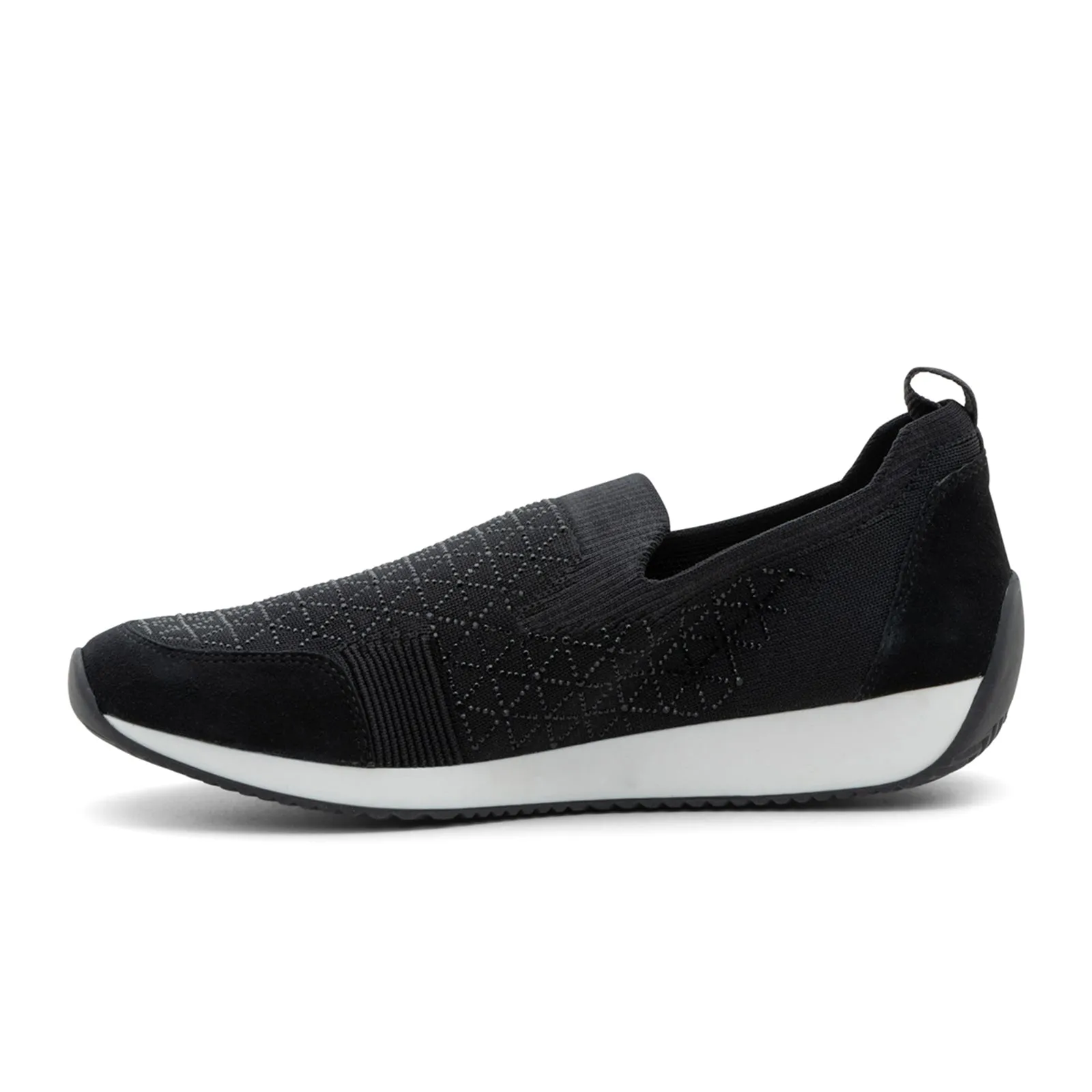 Ara Layton 3 Slip-On (Women) - Black Wovenstretch Suede