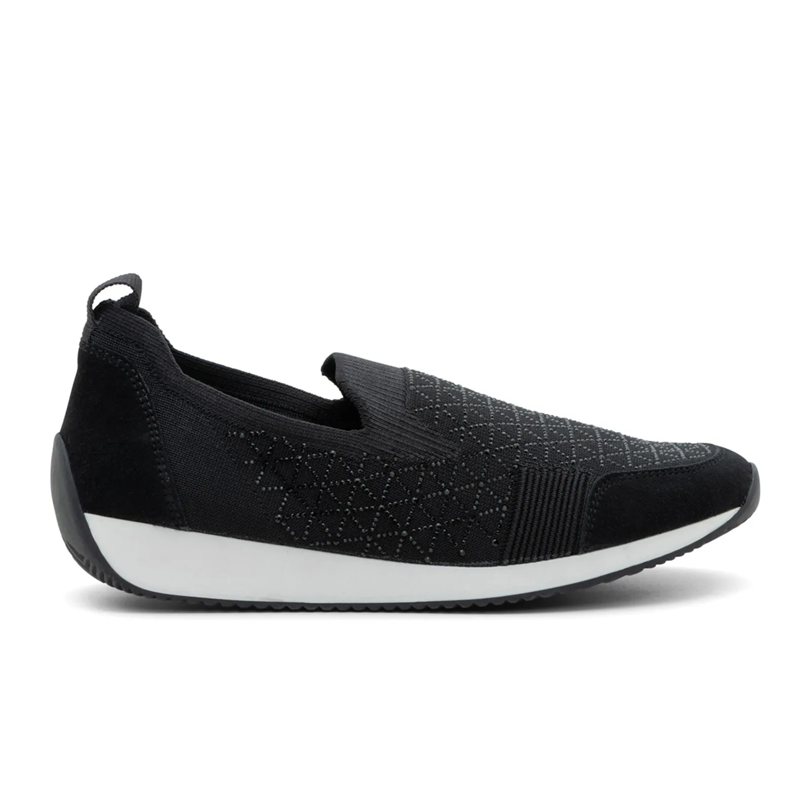 Ara Layton 3 Slip-On (Women) - Black Wovenstretch Suede