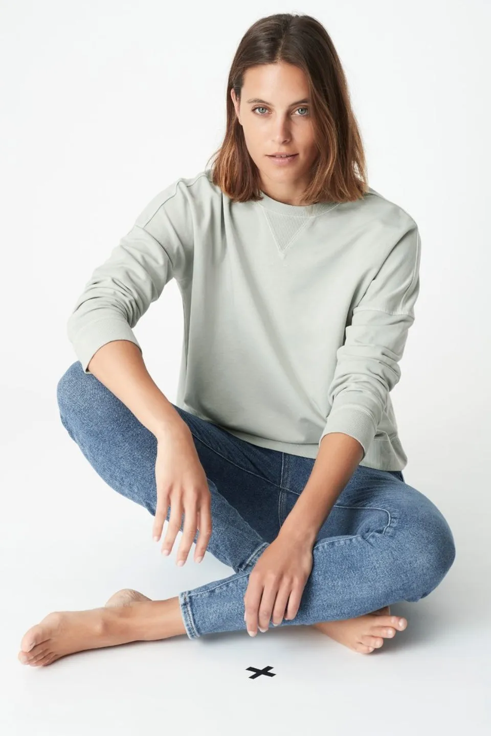 Belle Soft Lichen Sage Cotton Sweat