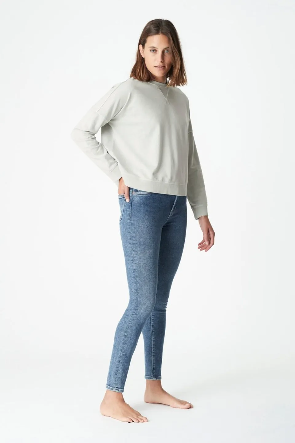 Belle Soft Lichen Sage Cotton Sweat