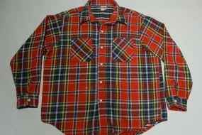 Big Mac JCPenney Plaid Vintage 70s Cotton Button Up Classic Flannel Shirt