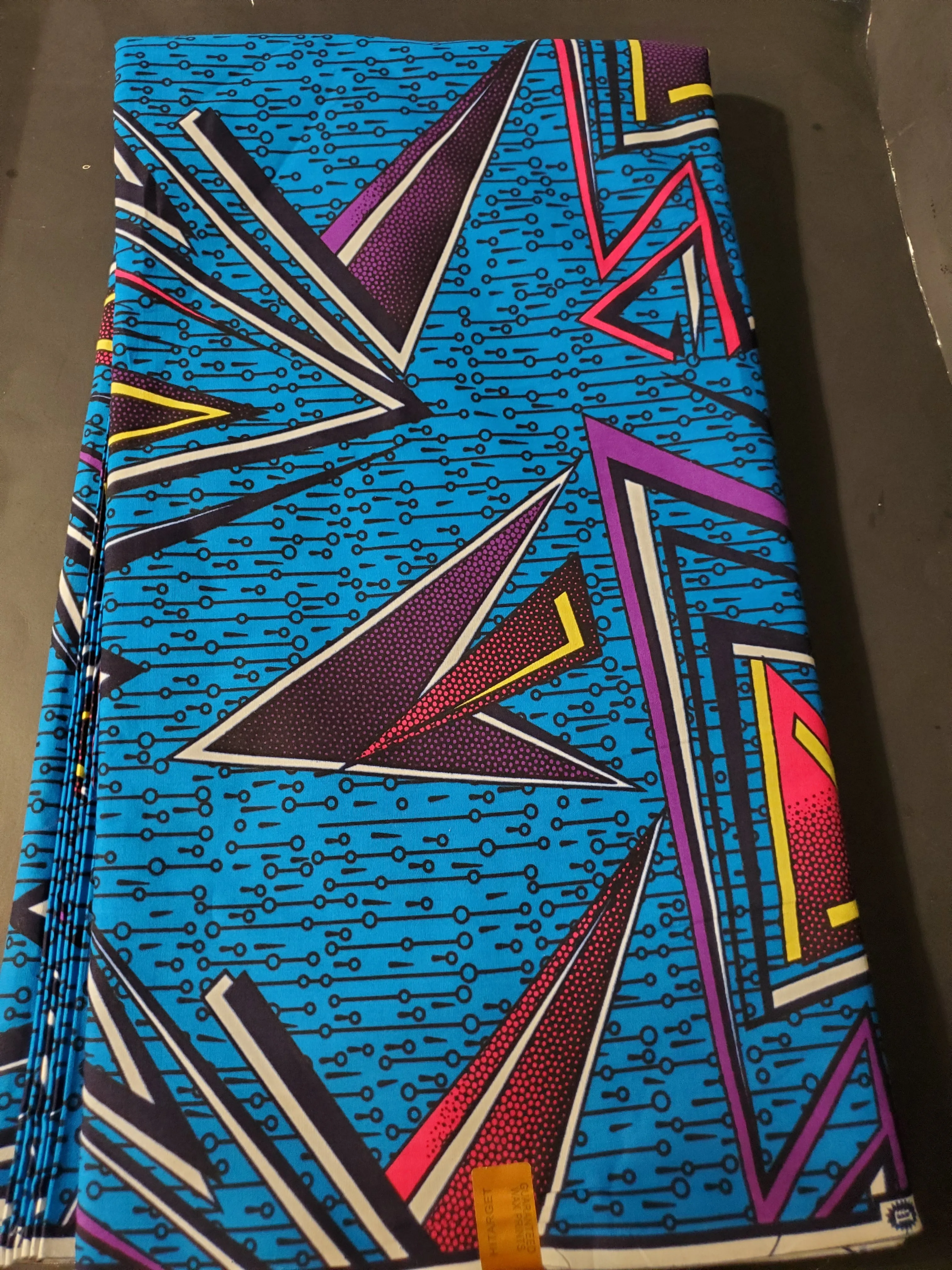 Blue and Pink Multicolor African Ankara Fabric