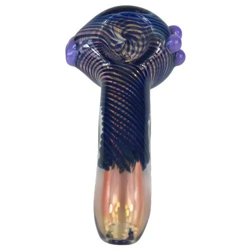 Blue Chameleon Glass Spoon Pipe