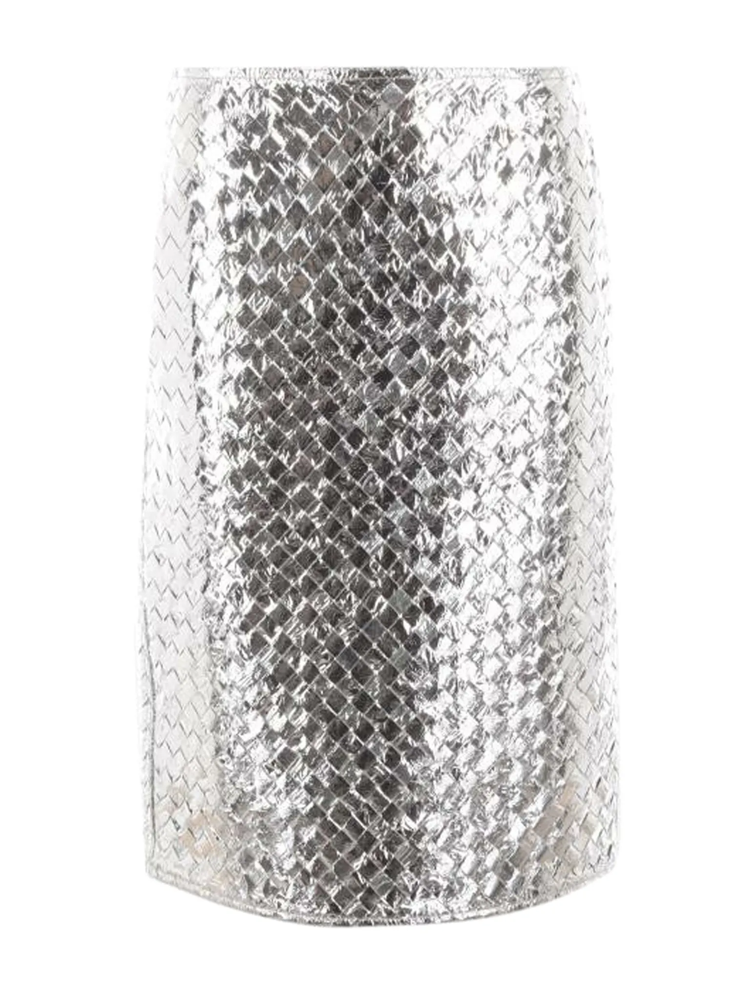 Bottega veneta women`s silver skirt