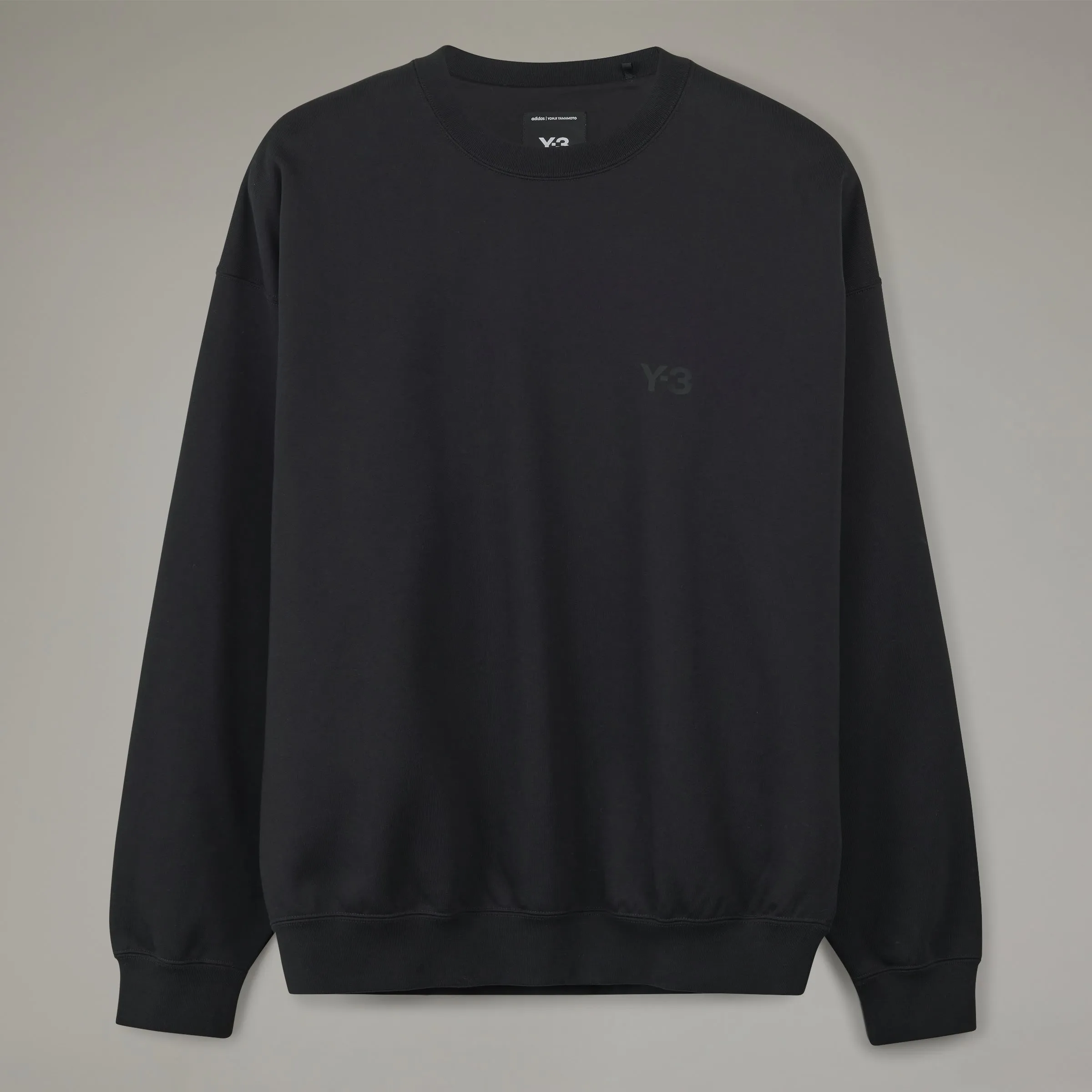 BRUSHED TERRY BLACK CREWNECK