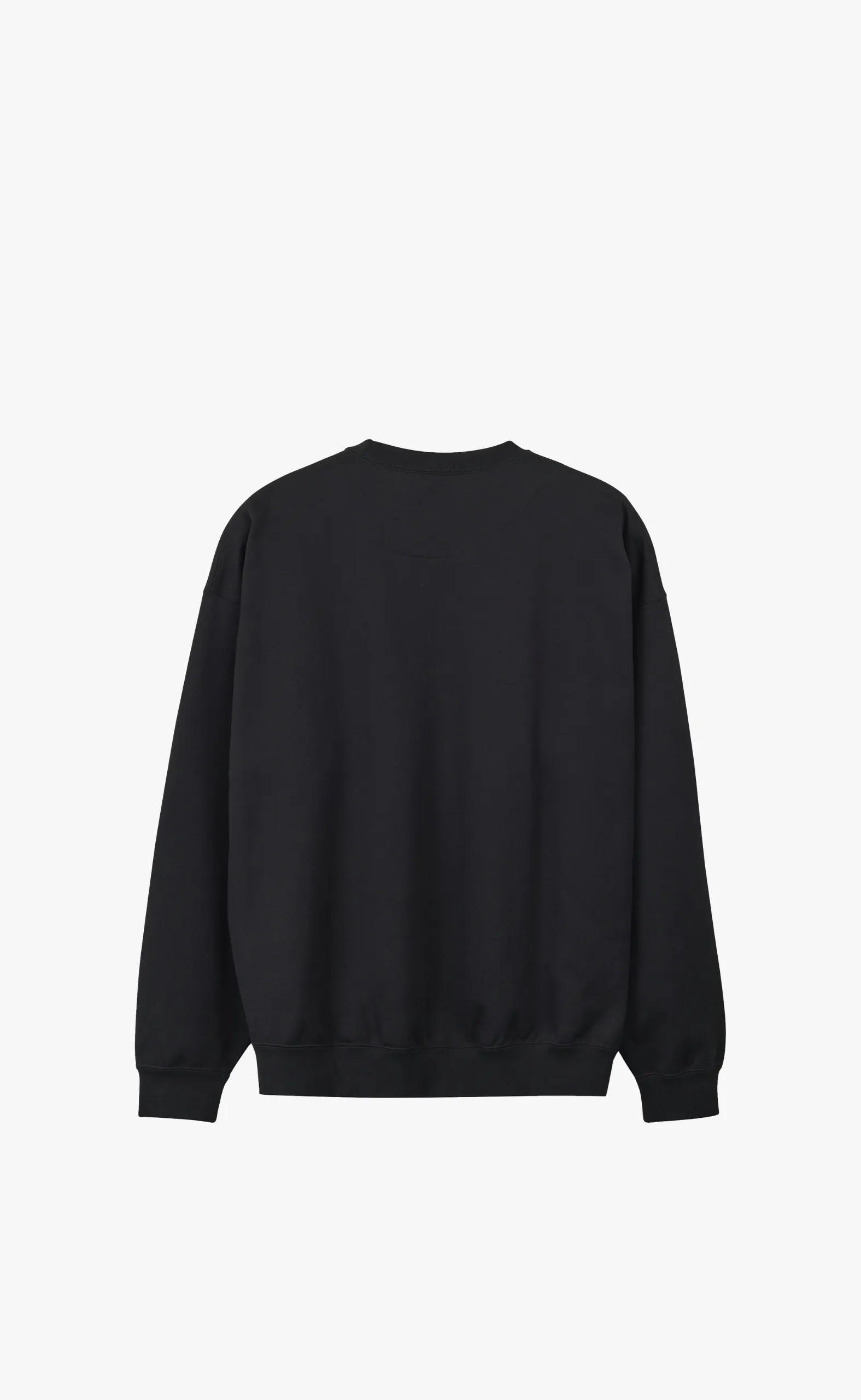 BRUSHED TERRY BLACK CREWNECK