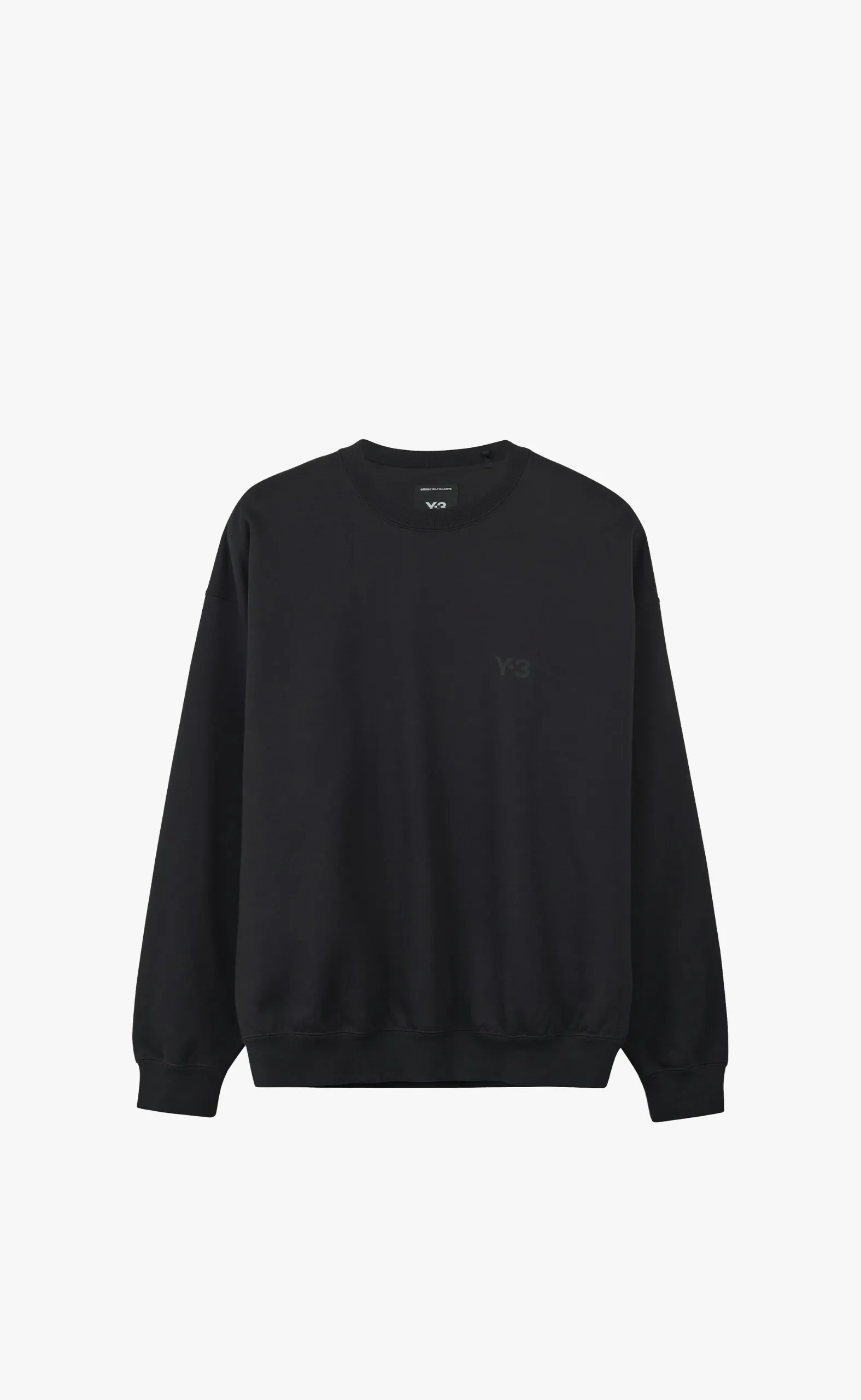 BRUSHED TERRY BLACK CREWNECK