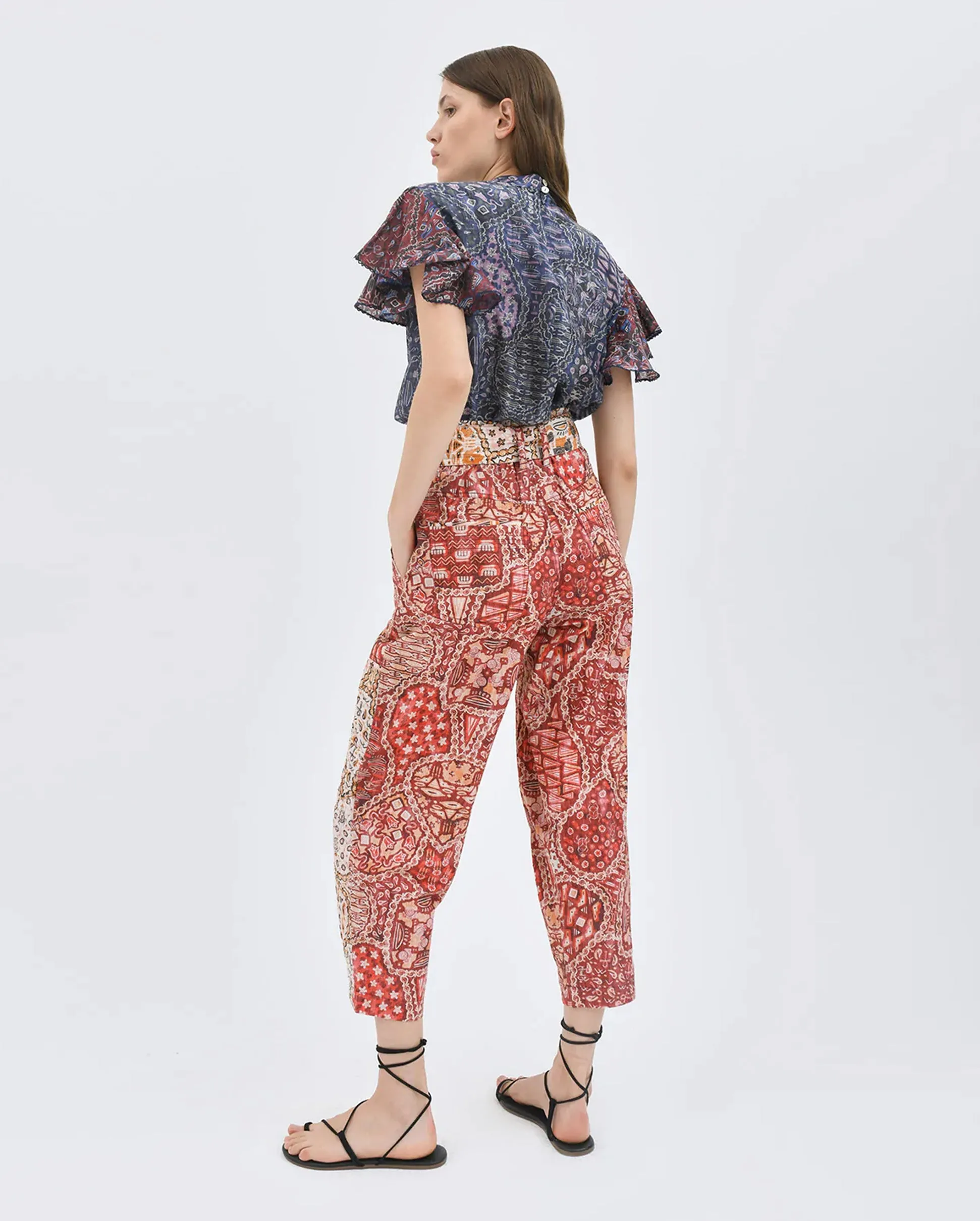 CIJI ORGANIC COTTON PANTS / CAIRO RED