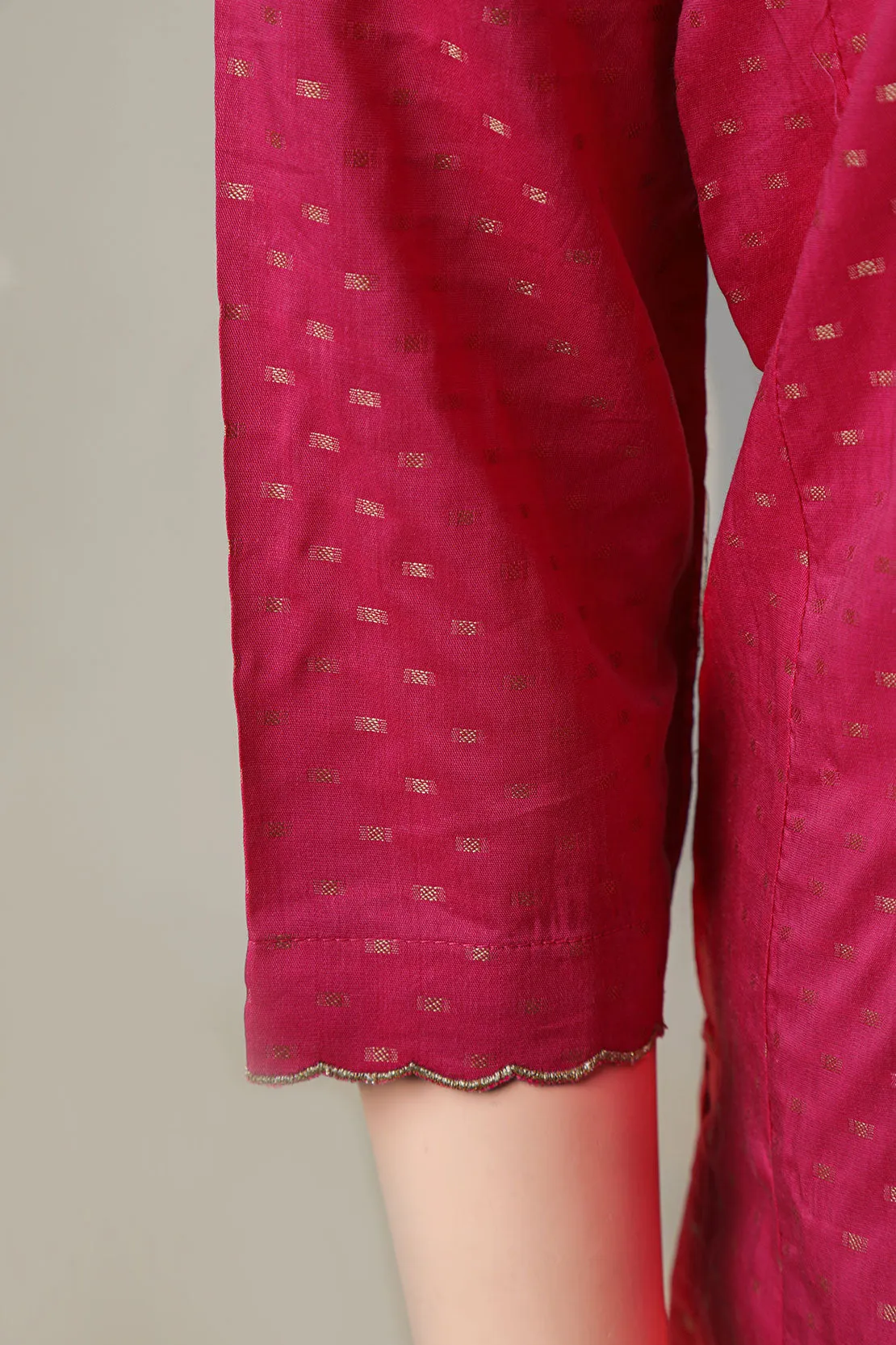 Cotton Jacquard Stitched 2 Piece (Shirt/Trouser)