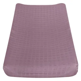 Cotton muslin change pad cover - plum