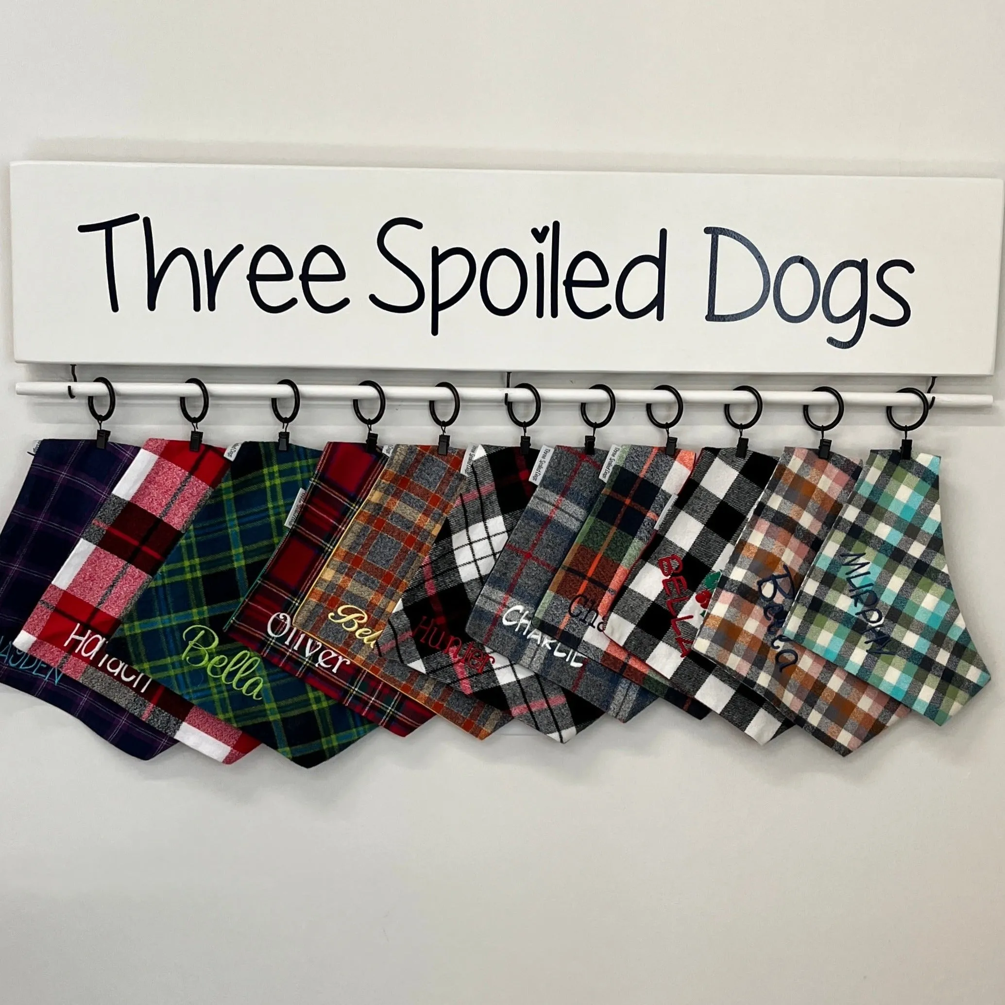 Custom Dog Bandana Hanger Personalized for Your Dog