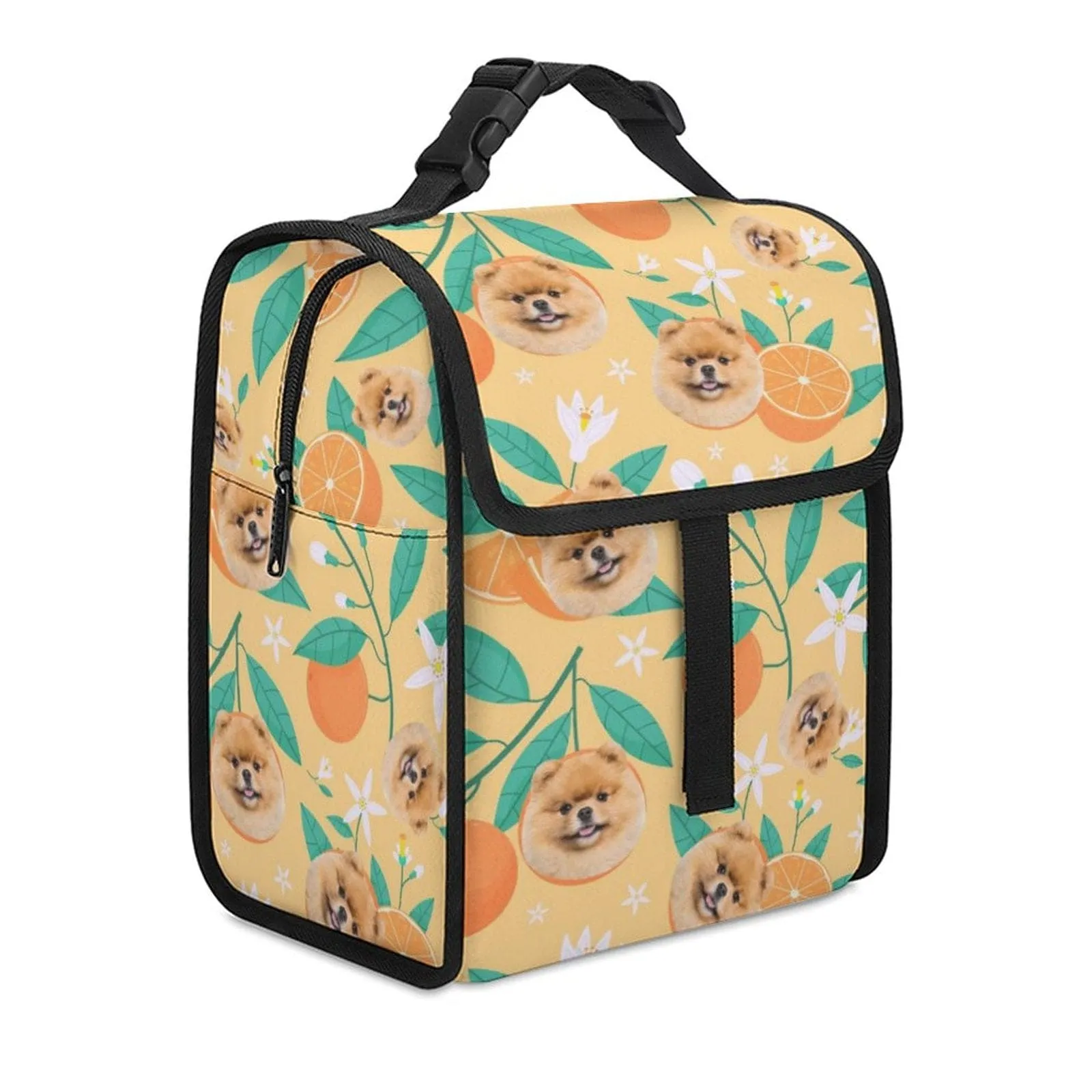 Custom Pet Yellow Camping Ice Pack Insulated Lunch Bag