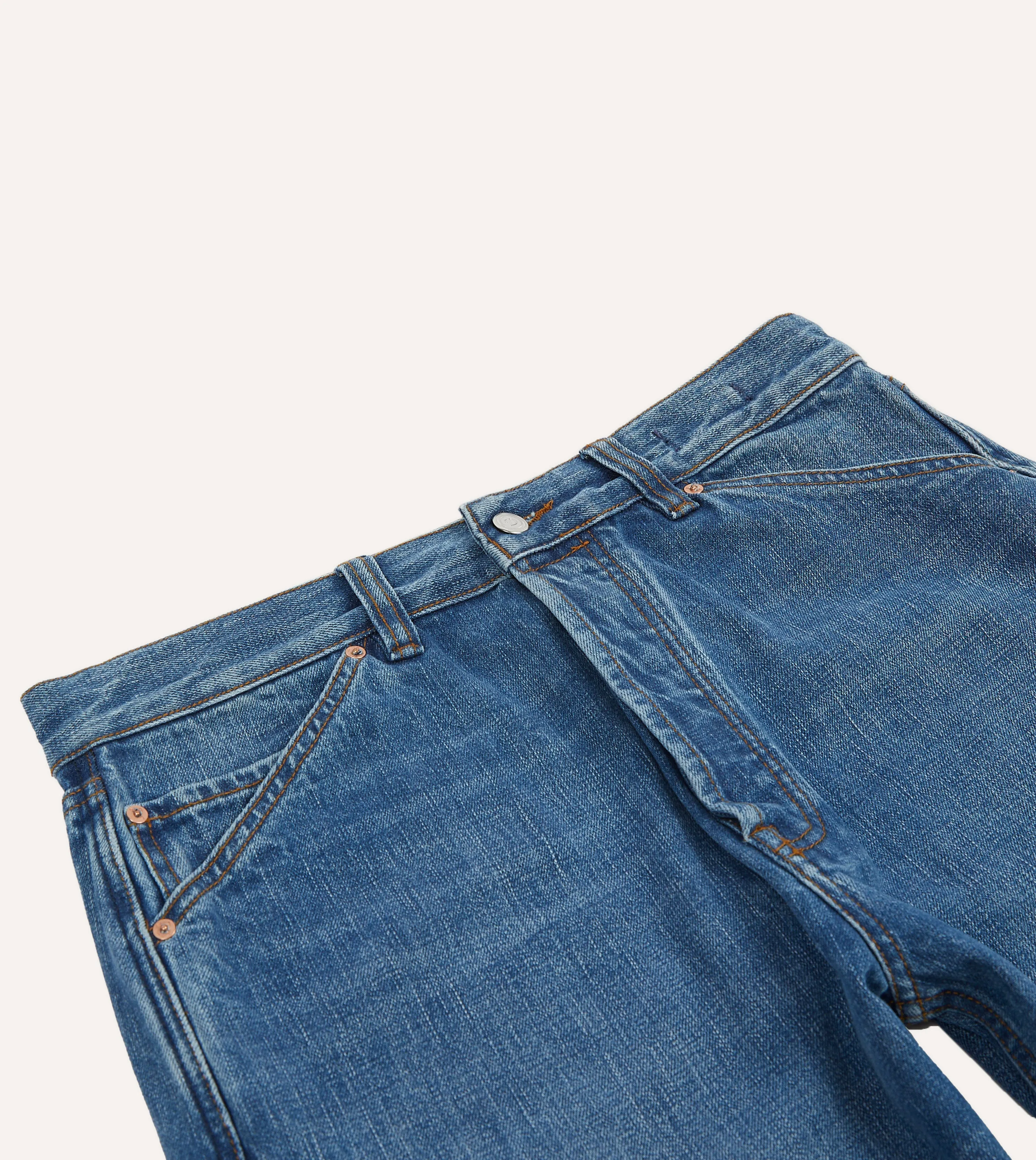 Custom Wash 14.2oz Japanese Selvedge Denim Five-Pocket Jeans