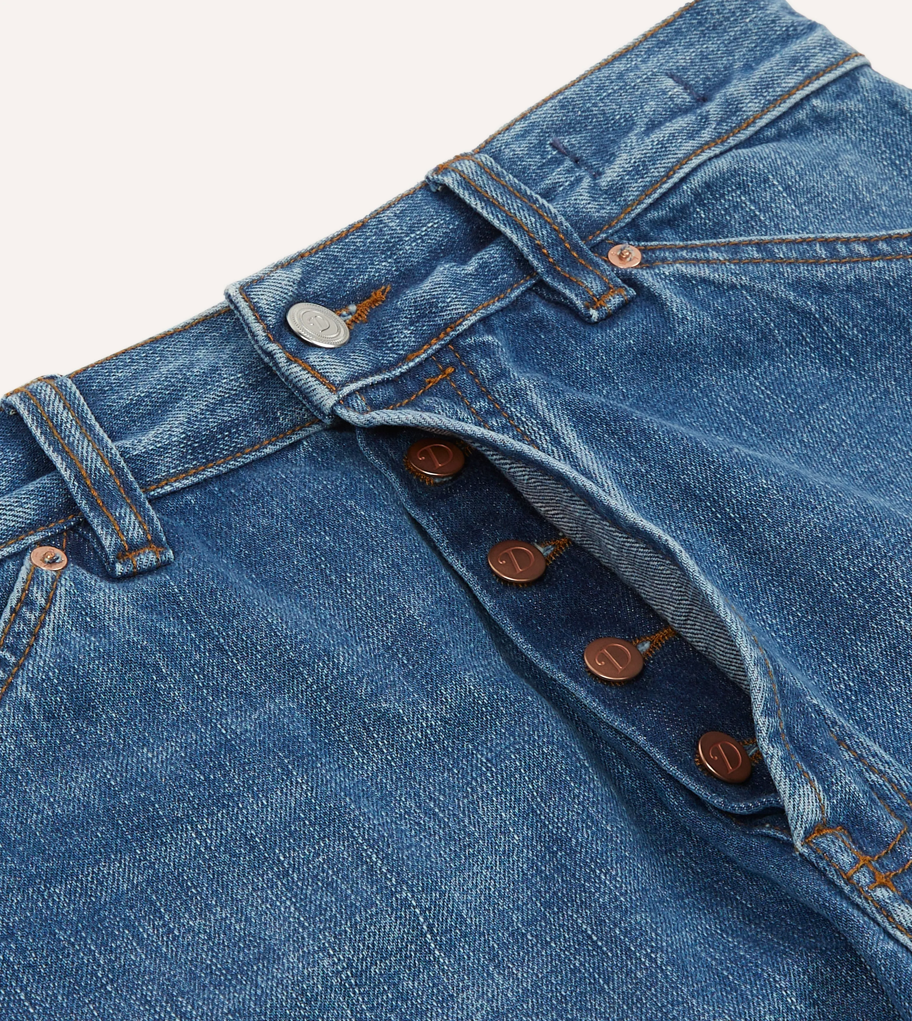 Custom Wash 14.2oz Japanese Selvedge Denim Five-Pocket Jeans