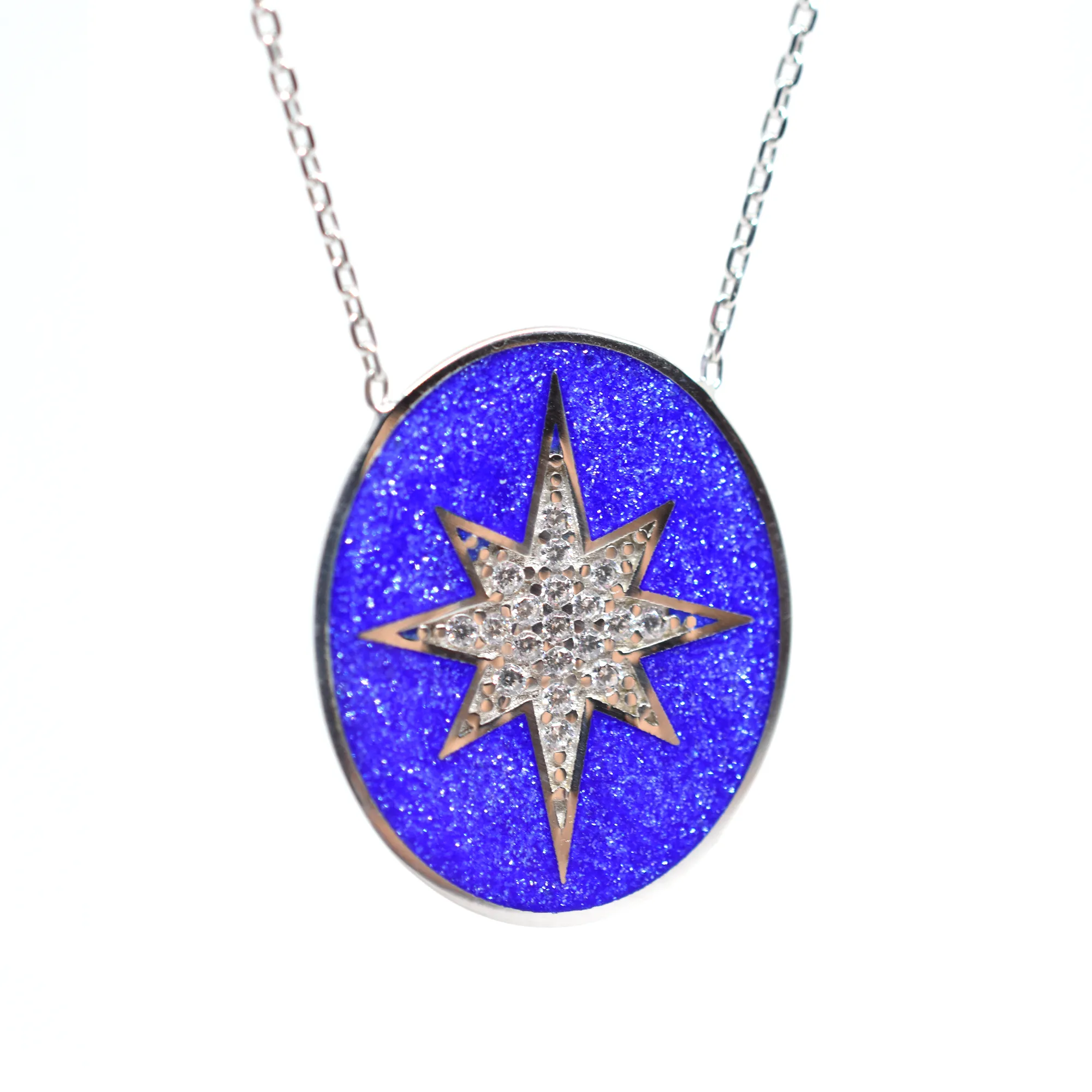 Dark Blue North Star Necklace