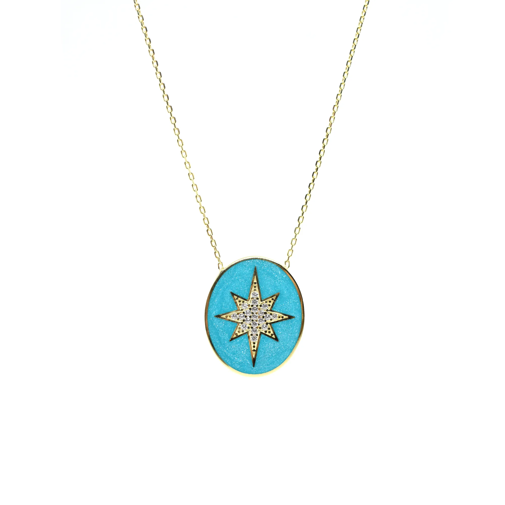 Dark Blue North Star Necklace