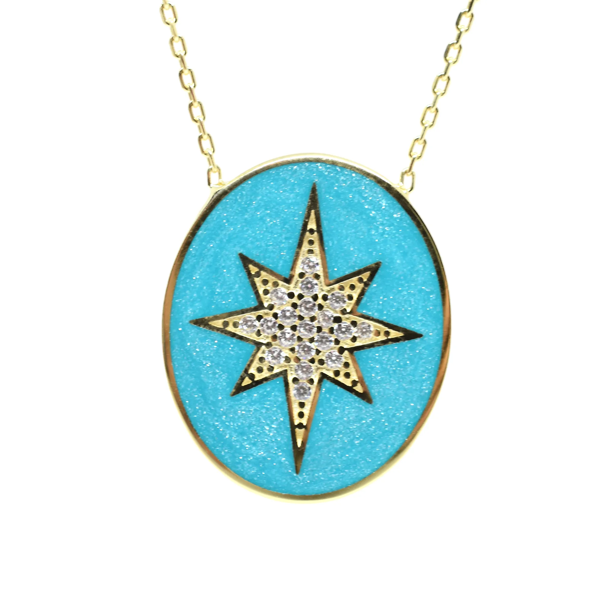 Dark Blue North Star Necklace