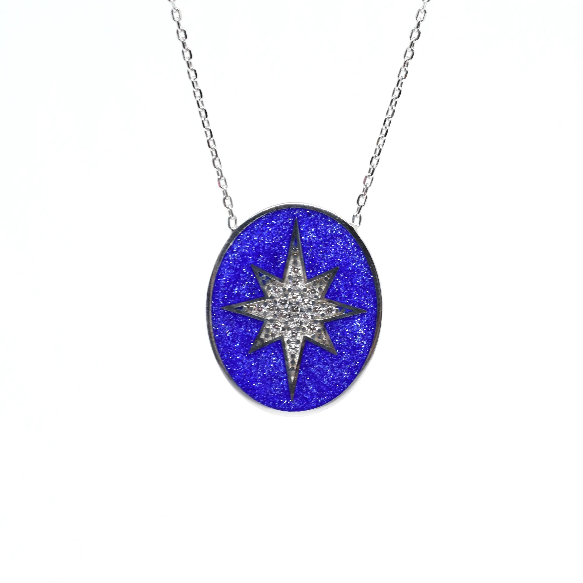 Dark Blue North Star Necklace