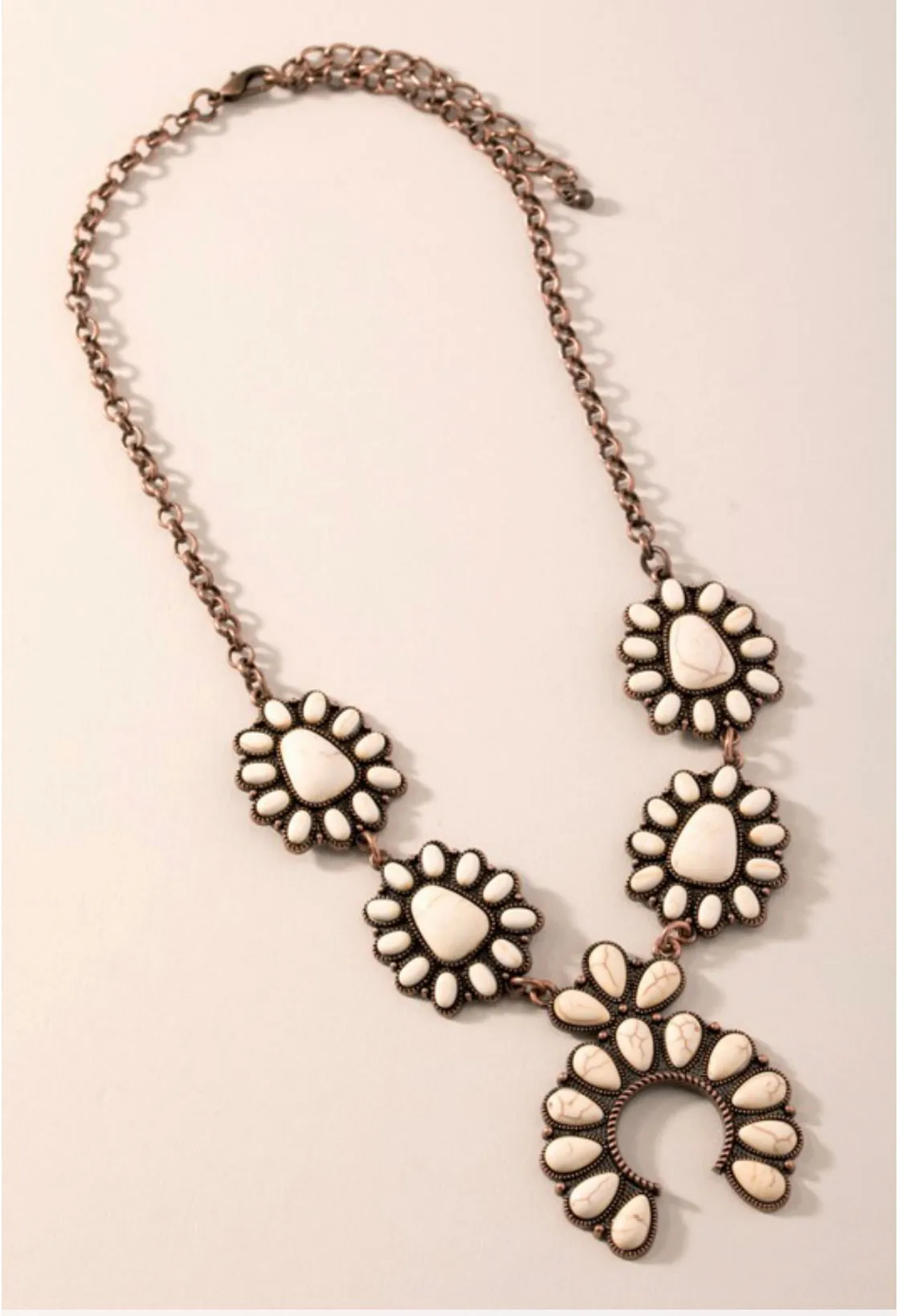 Floral Squash Blossom Necklace