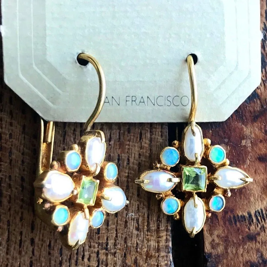 Florentine Cross Spring Earrings