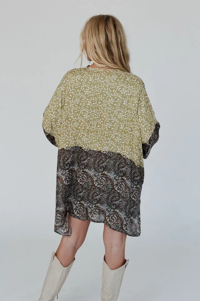 Free Spirit Floral Kimono - Brown