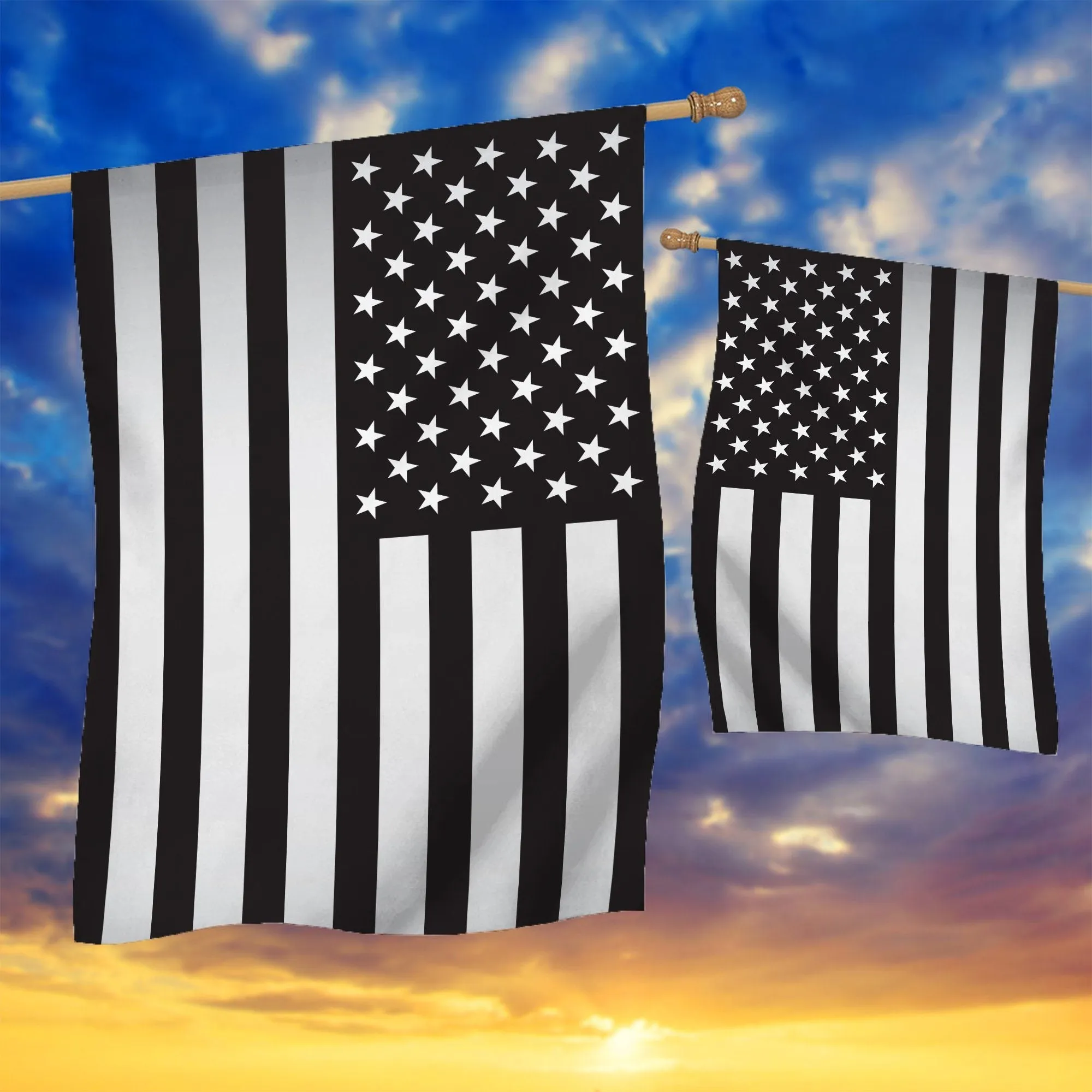 Gearhuman 3D Black American Custom Flag