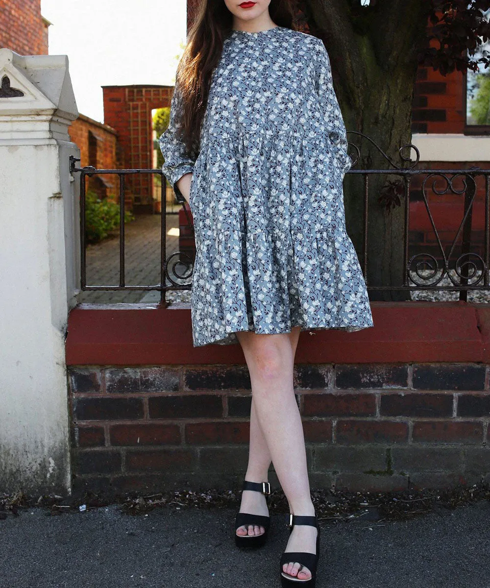 GEORGIE GREY FLORAL DRESS