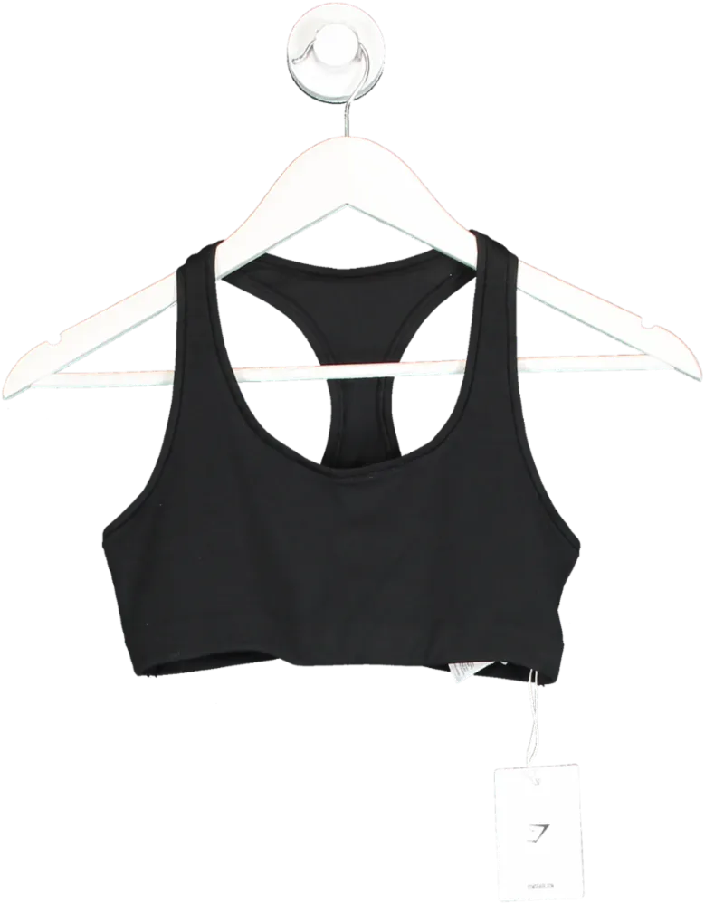 gymshark Black Cotton Bralette UK S