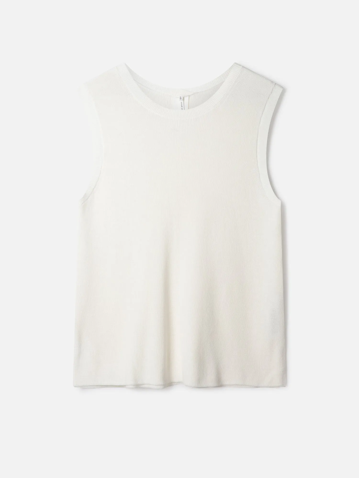 Hettie Organic Cotton Knit Vest - White