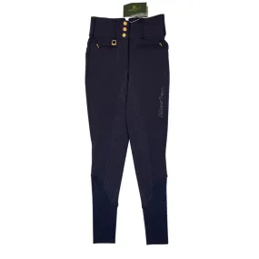 Holland Cooper 'Premium' High Rise Breeches in Yale Blue - Women's US 22