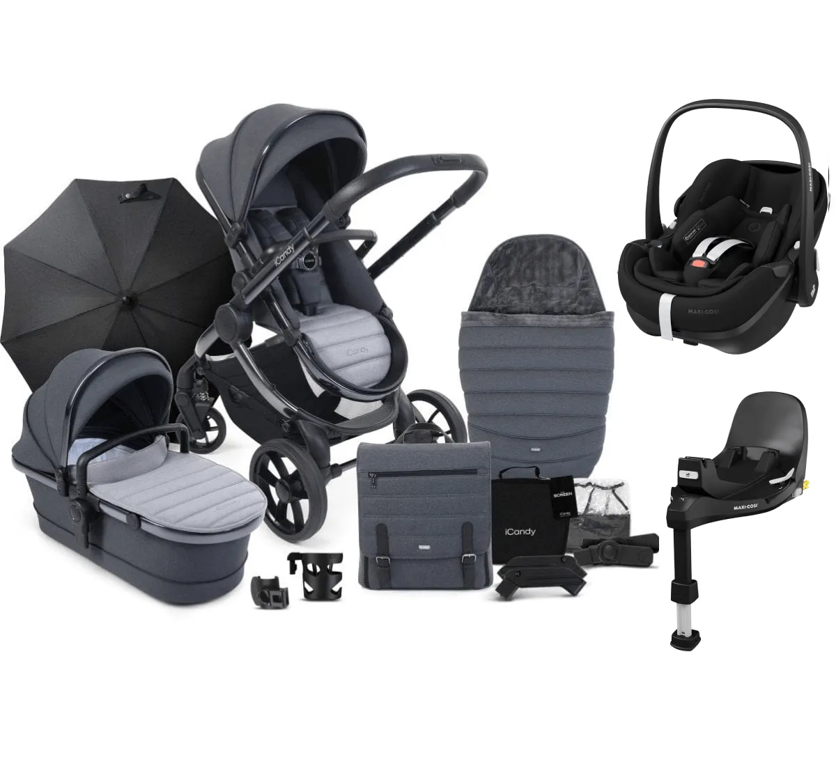 iCandy Peach 7, Pebble 360 PRO Complete Travel System Bundle - Truffle