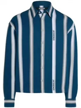 Jacquemus logo striped cotton silk shirt 271678