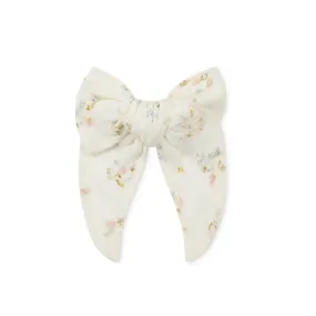 Jamie Kay - Organic Cotton Muslin Bow in Nina Watercolour Floral