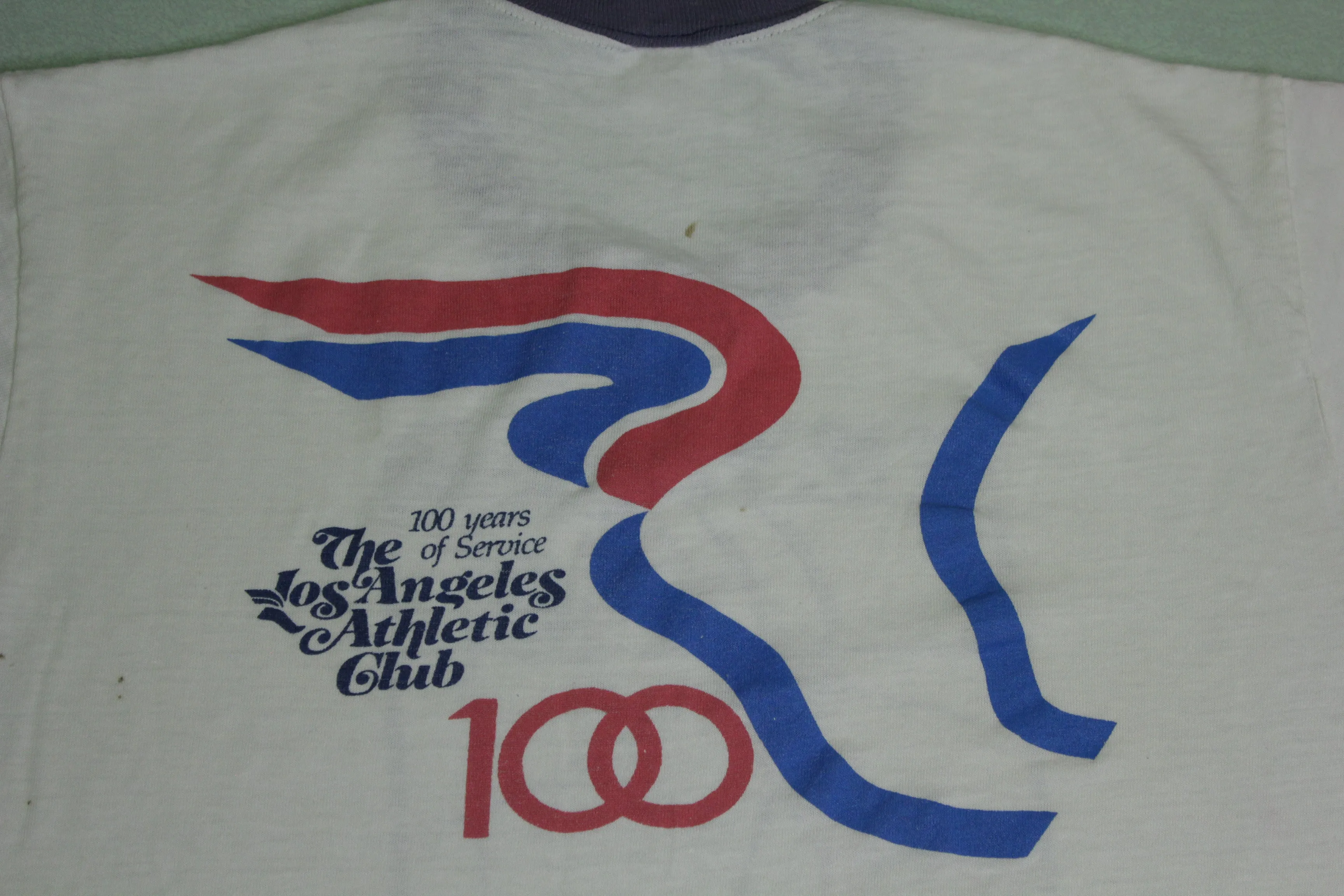 LAAC Mercury 10k Run 1979 Vintage 70's Los Angeles Athletic Club Coliseum Ringer T-Shirt