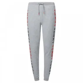 Logo Embroidered Tapered Track Pants, Medium Grey Heather