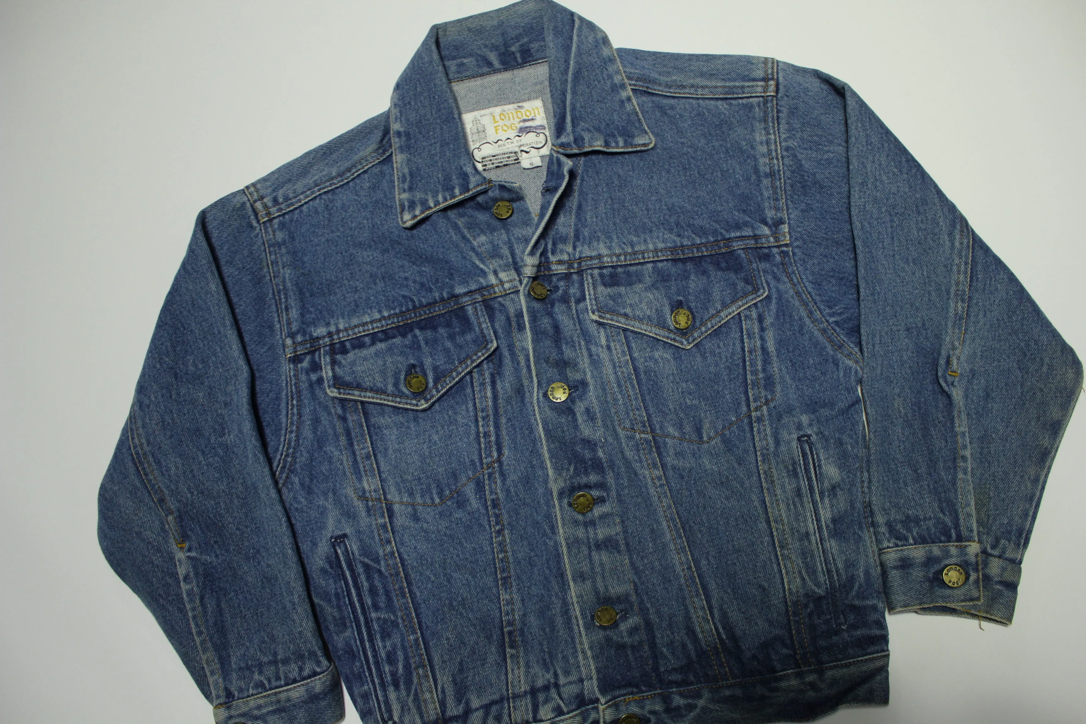 London Fog Vintage Denim Trucker Jean Jacket